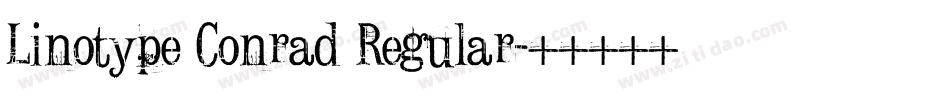 Linotype Conrad Regular字体转换